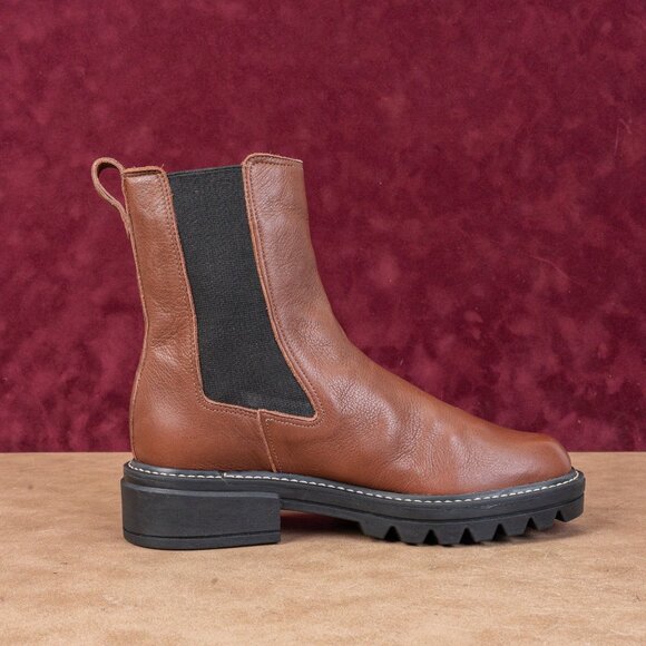 Bernardo Women Dublin Brown Leather Slip-on Chelsea Ankle Boots sz 6 - Picture 8 of 8